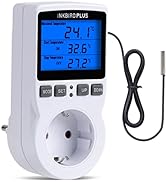 Inkbird temperature controller socket with sensor digital thermostat socket, LCD screen heating.